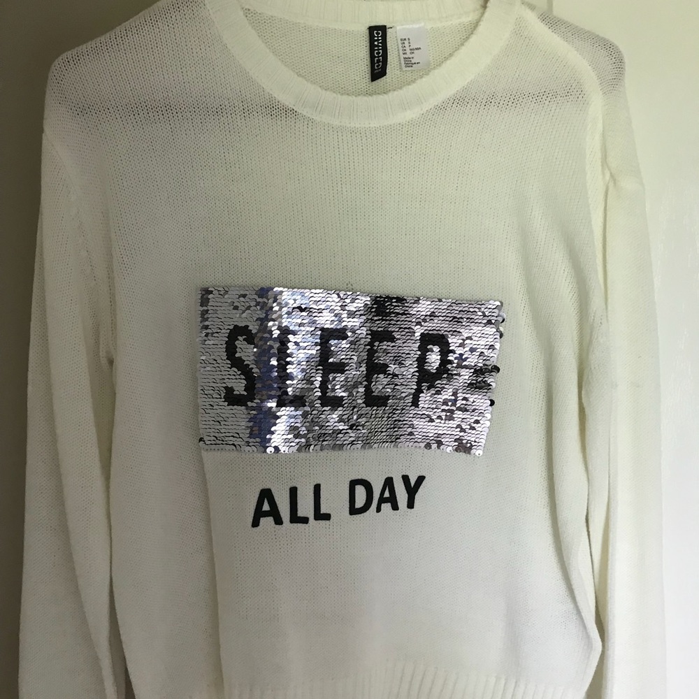 White Sequined Sweater from H&M.